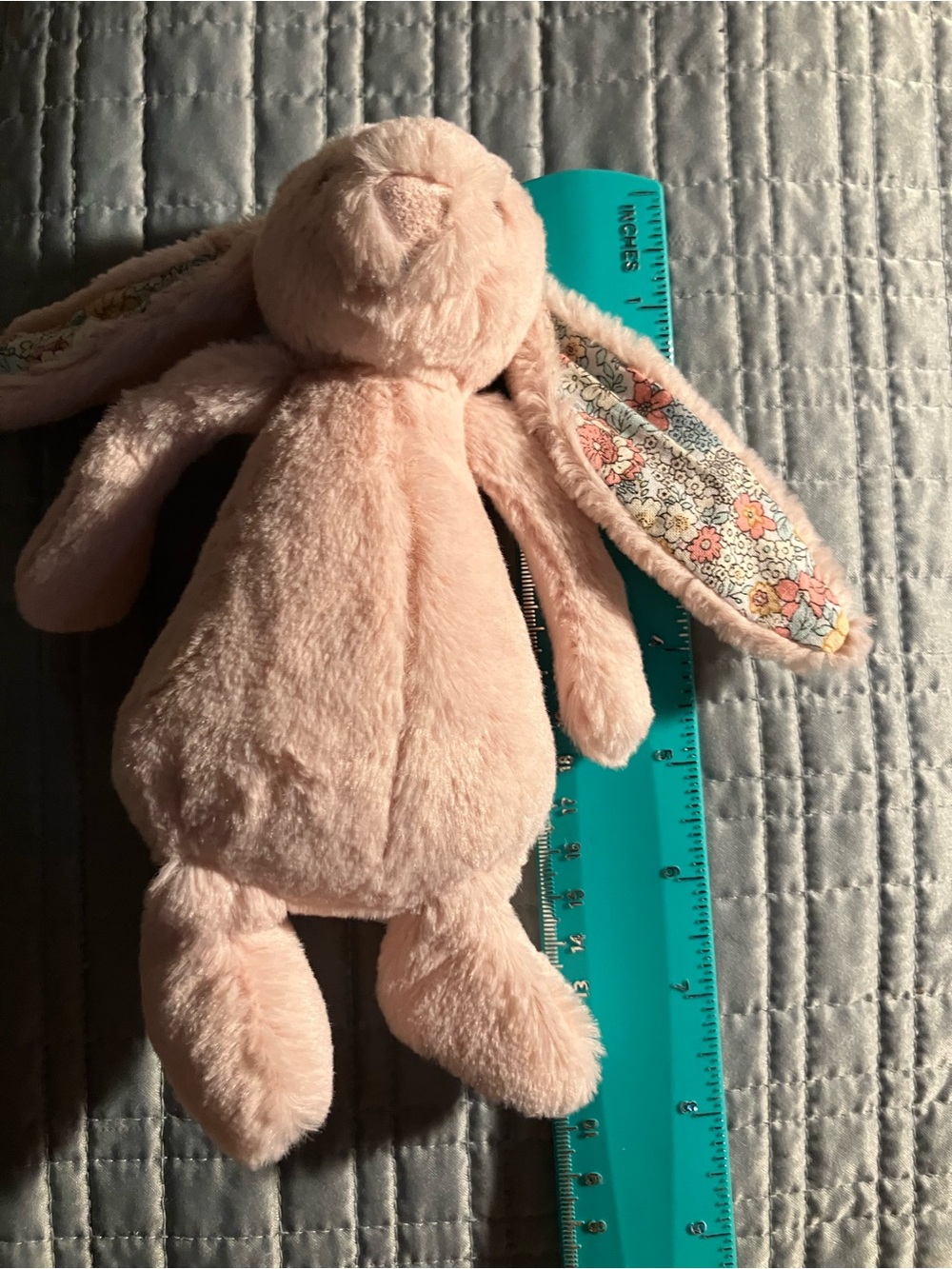 Jellycat Blossom Tulip Heart Bunny Plush Pink Floral Ears Feet - Picture 6 of 8